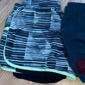 Athletic shorts with spandex underneath(help a ton with thighs rubbing together)